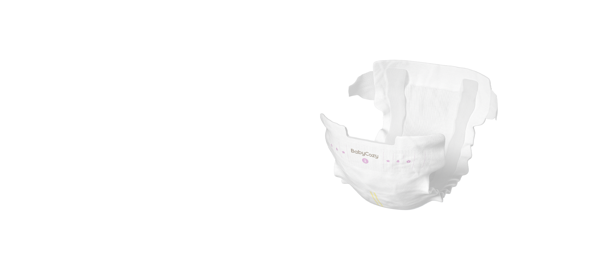 Diaper with white background