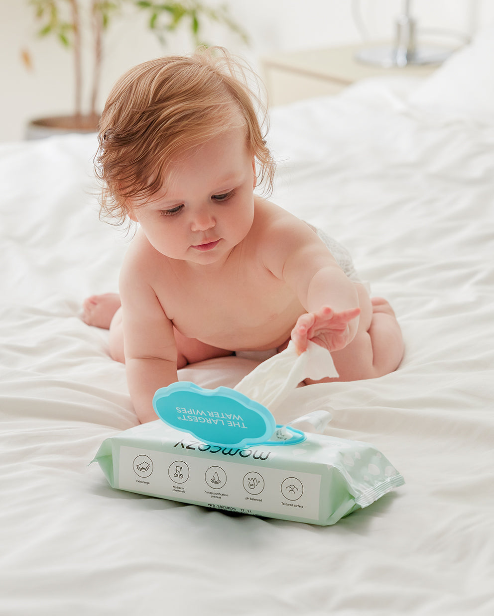 Baby Wipes by Momcozy, Babycozy Coconut Baby Wipes Cleansing