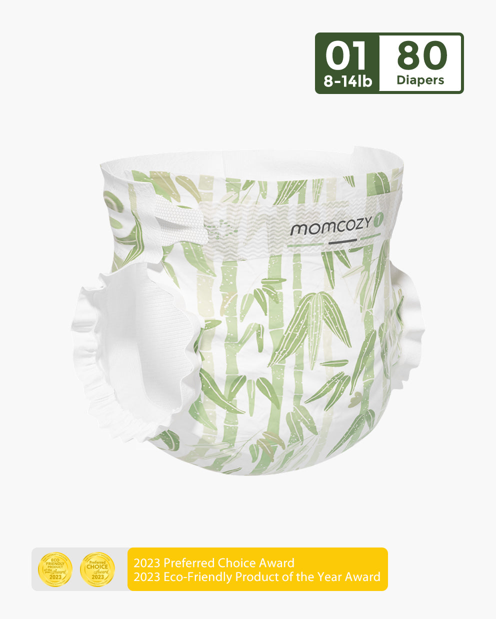 Momcozy Natural Bamboo Diaper - Naturally Antibacterial