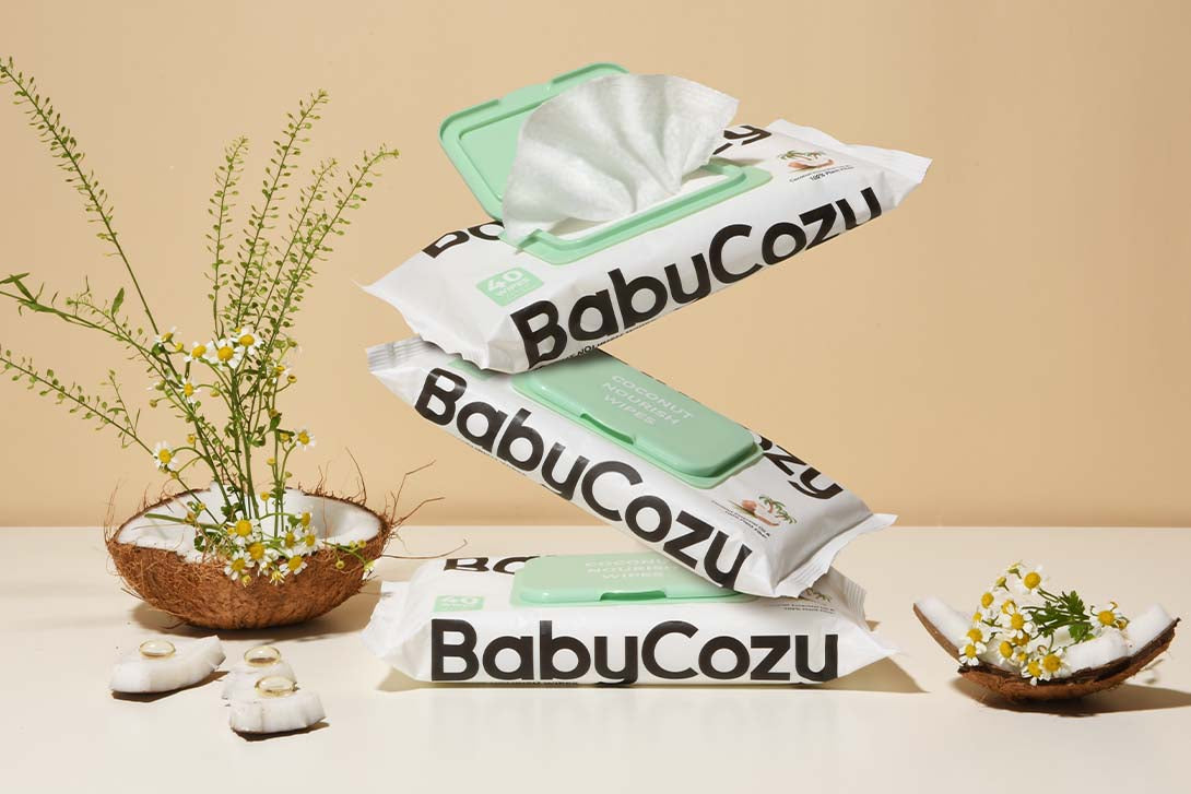 BabyCozy Sensitive Skin Baby Wipes with Natural Coconut Oil Extract (1 Pack)